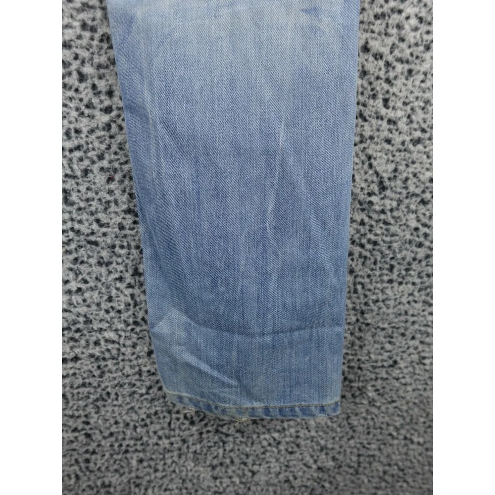 Bershka BSK Distressed‎ Light Wash Denim Jeans Men's 34x30 Slim Straight Fit